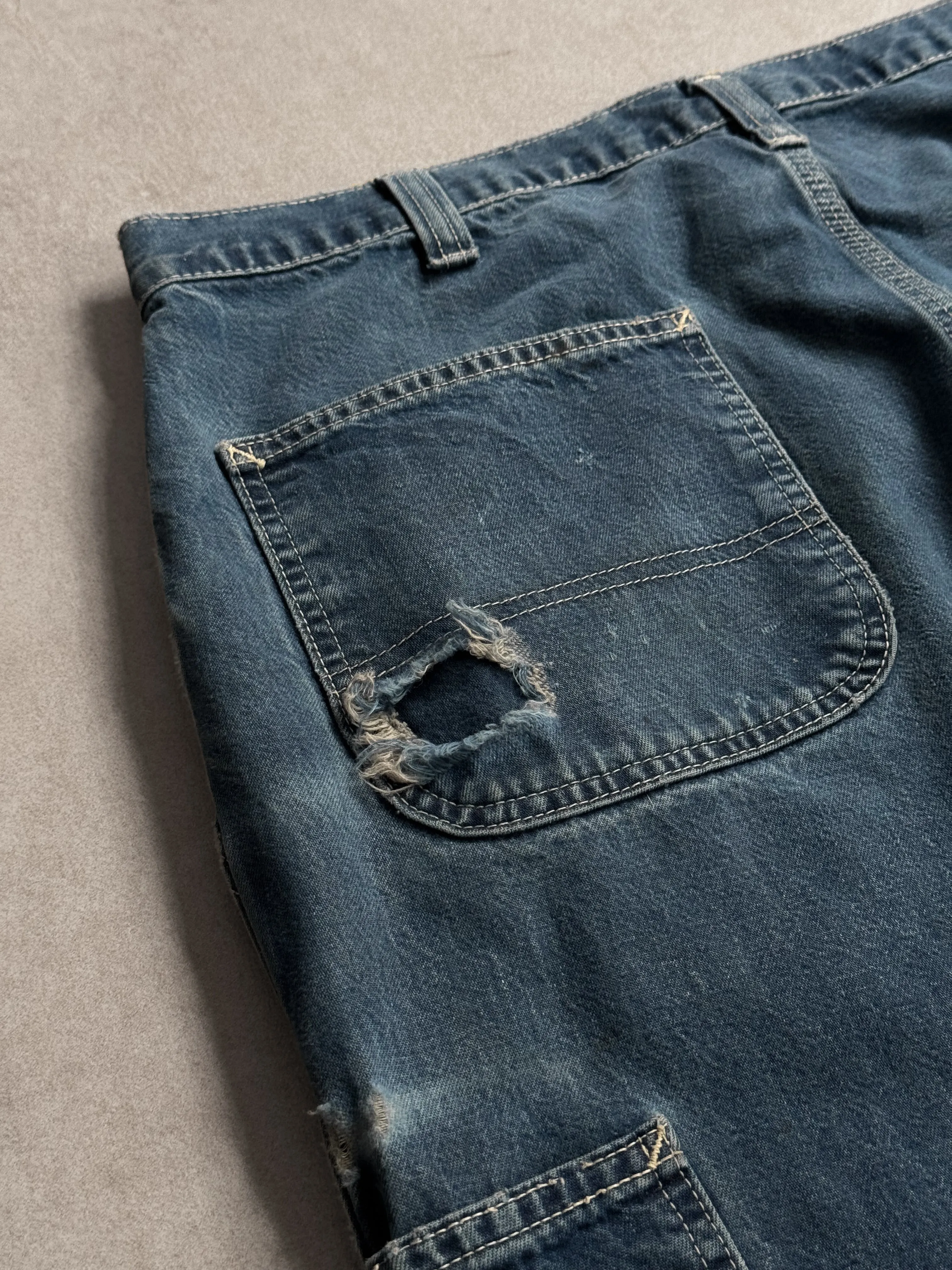 1990s Carhartt FR Flame Resistant Carpenter's Blue Jeans - 36