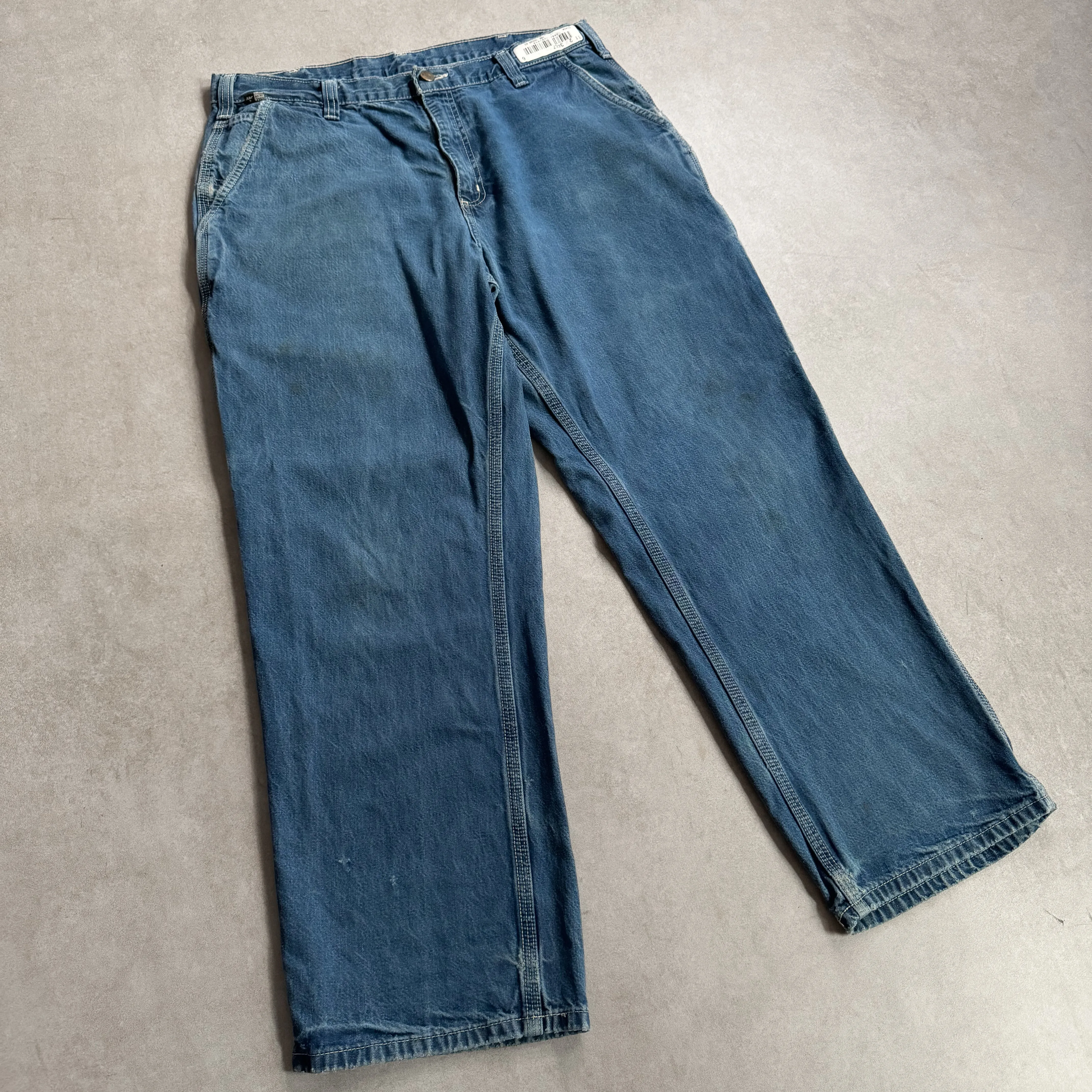 1990s Carhartt FR Flame Resistant Carpenter's Blue Jeans - 36