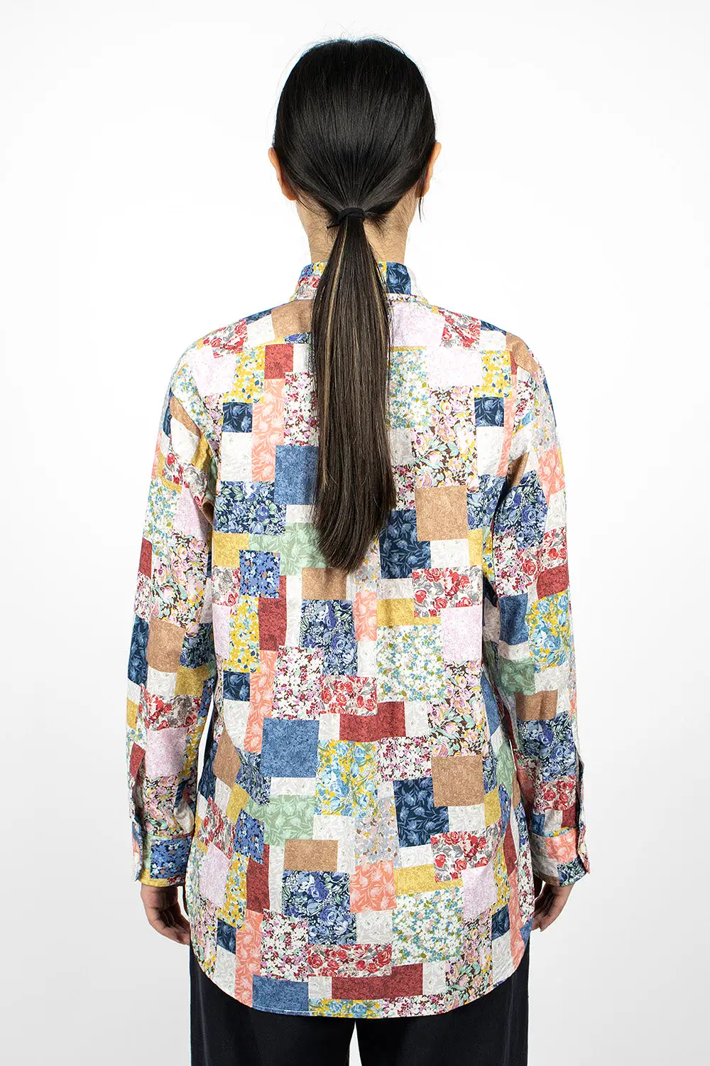 19th Century Shirt Multi Floral Patchwork