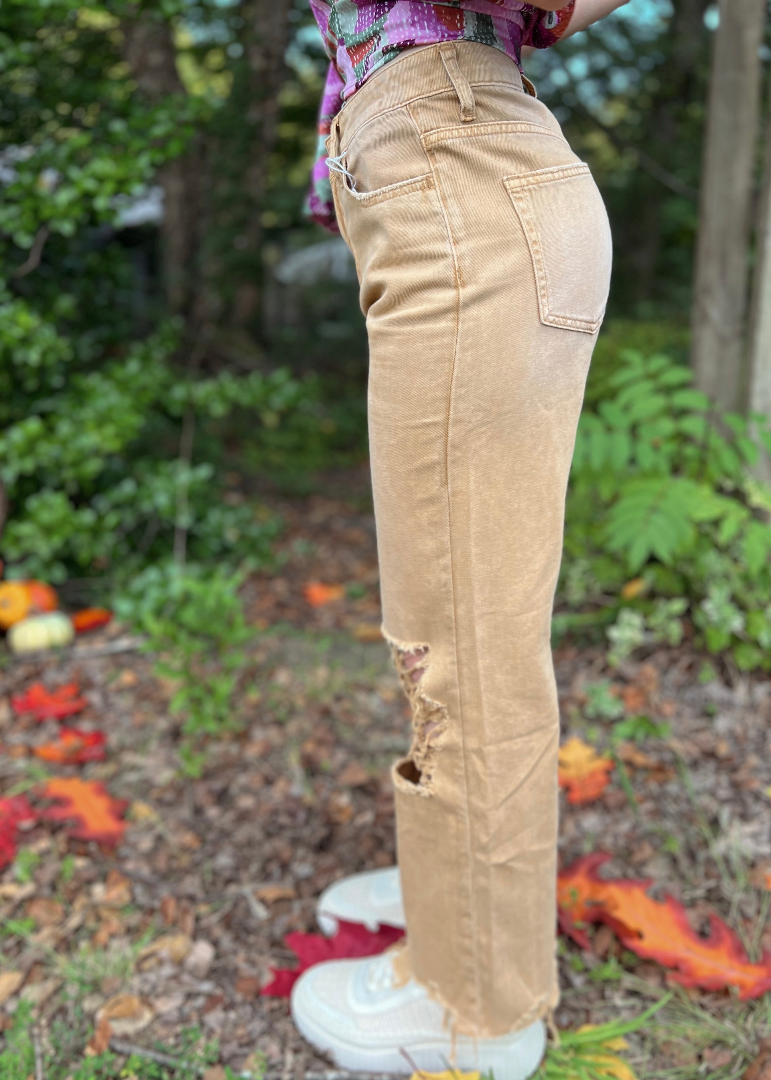 90s Vintage Crop Flare Jeans | Mustard