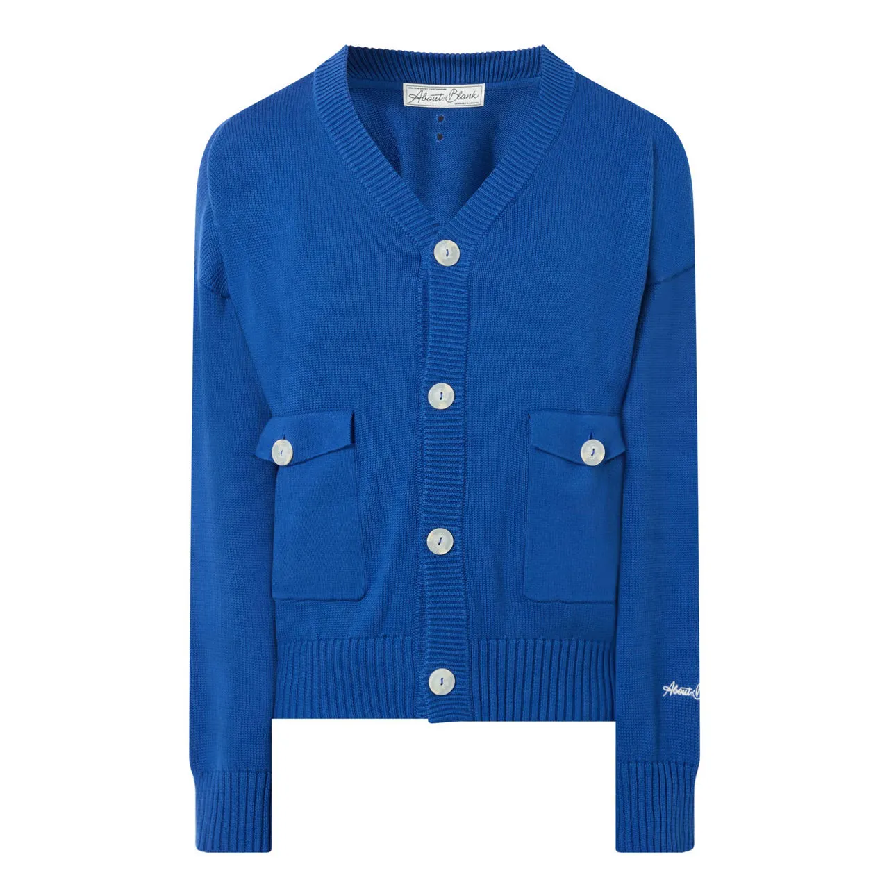 ABOUT:BLANK Flap-Pocket Cardigan - Blue