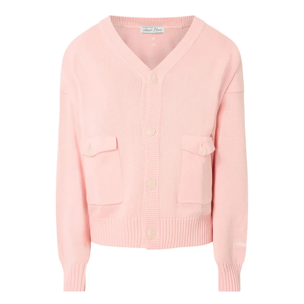 ABOUT:BLANK Flap-Pocket Cardigan - Pink