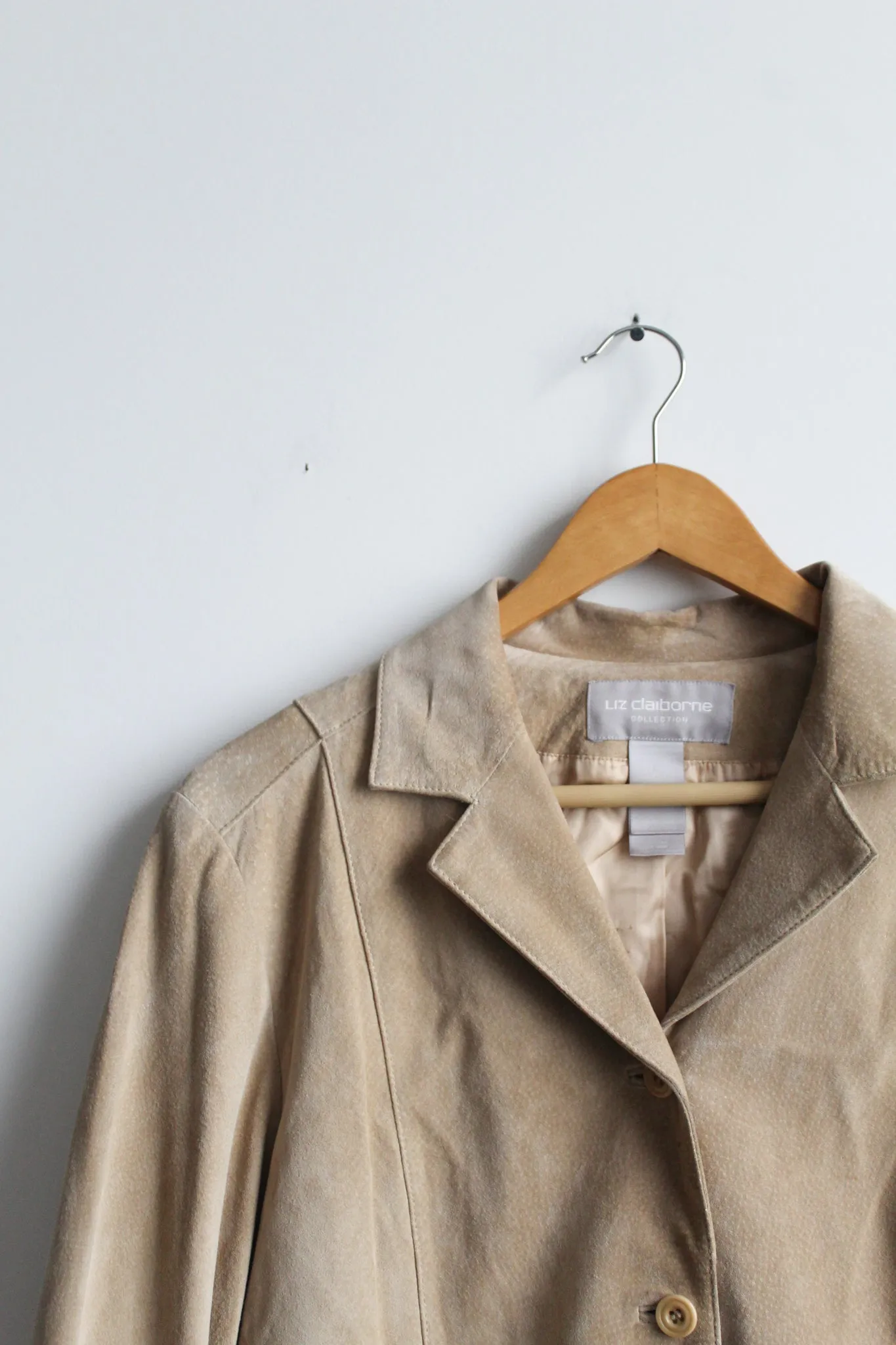 almond suede coat