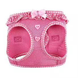 American River Choke-Free Dog Harness - Pink Polka Dot