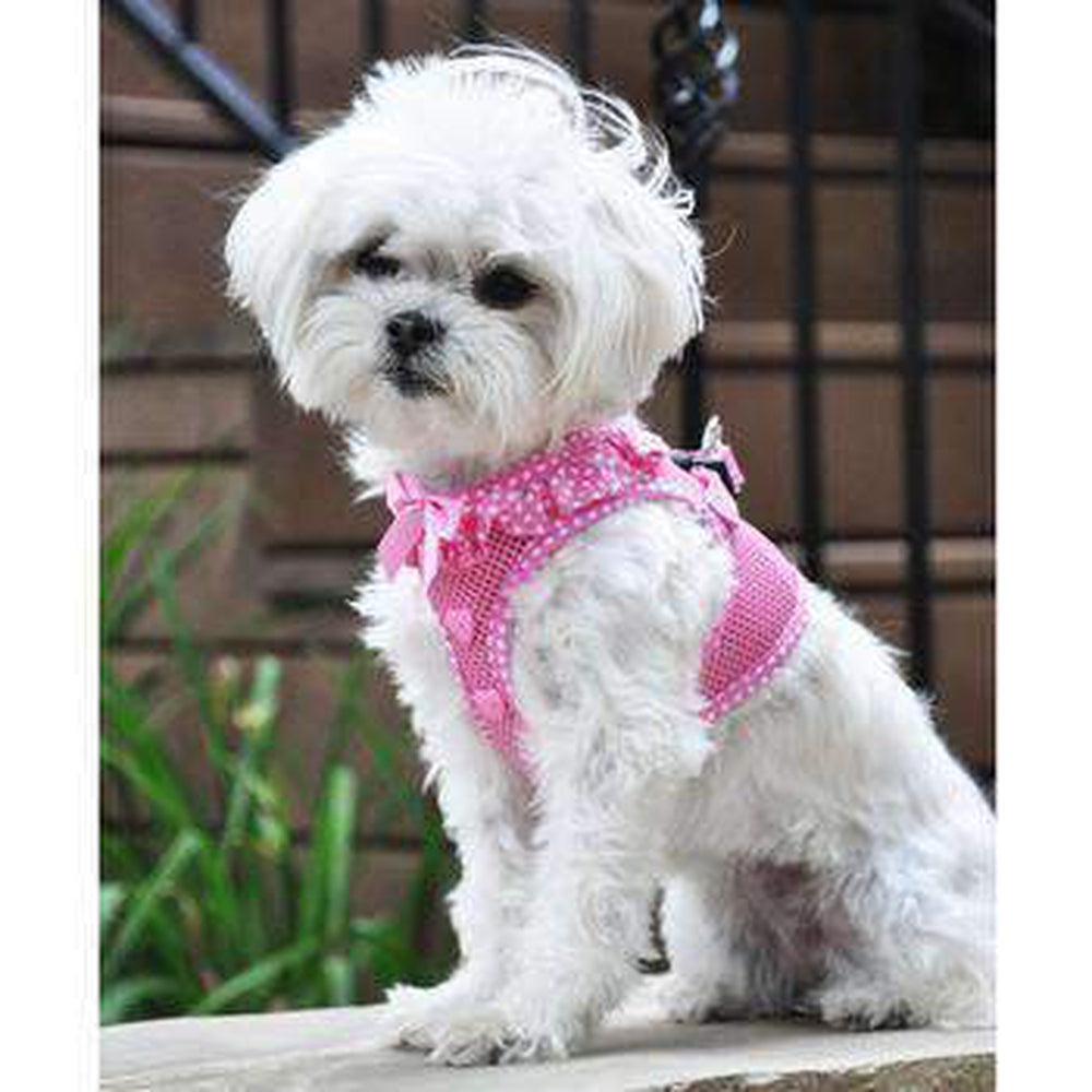 American River Choke-Free Dog Harness - Pink Polka Dot