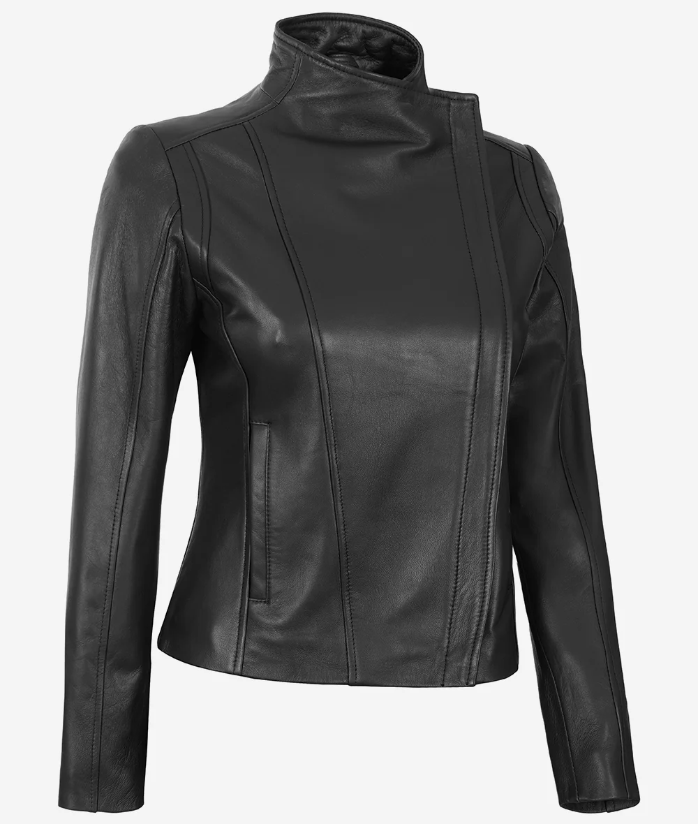 Arezoo Women's Black Real Leather Jacket