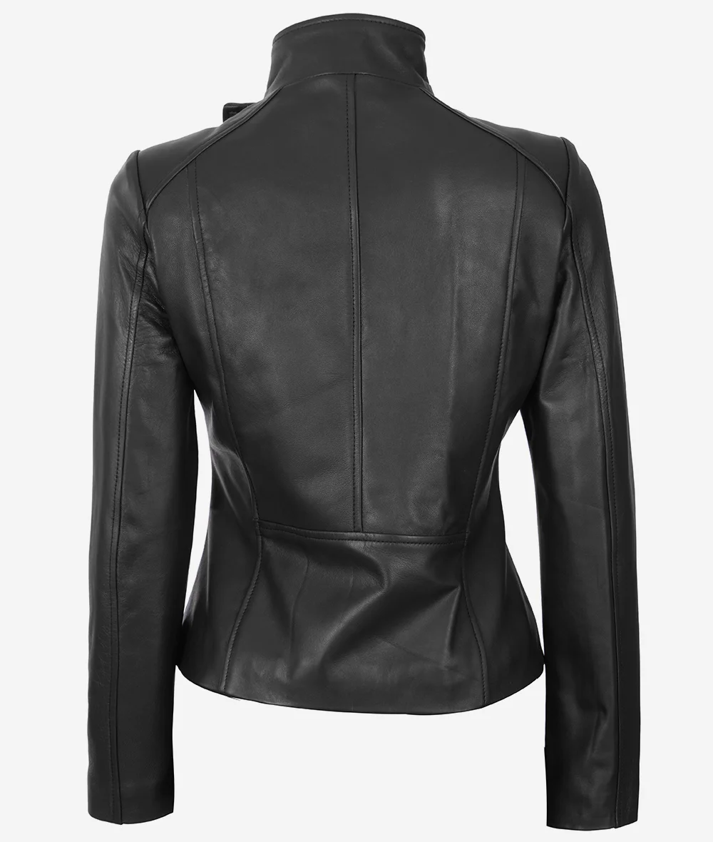 Arezoo Women's Black Real Leather Jacket