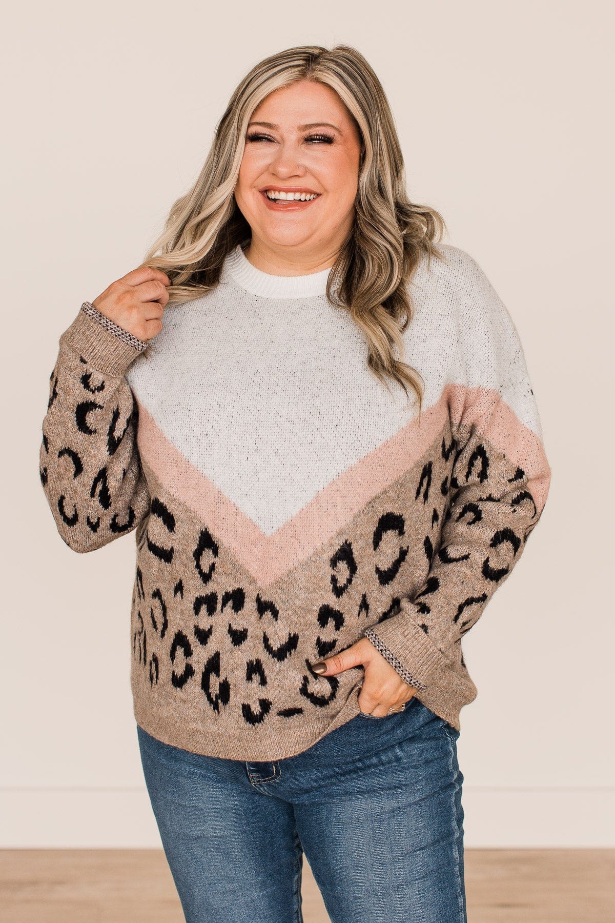 As Good As It Gets Knit Sweater- Ivory & Mocha