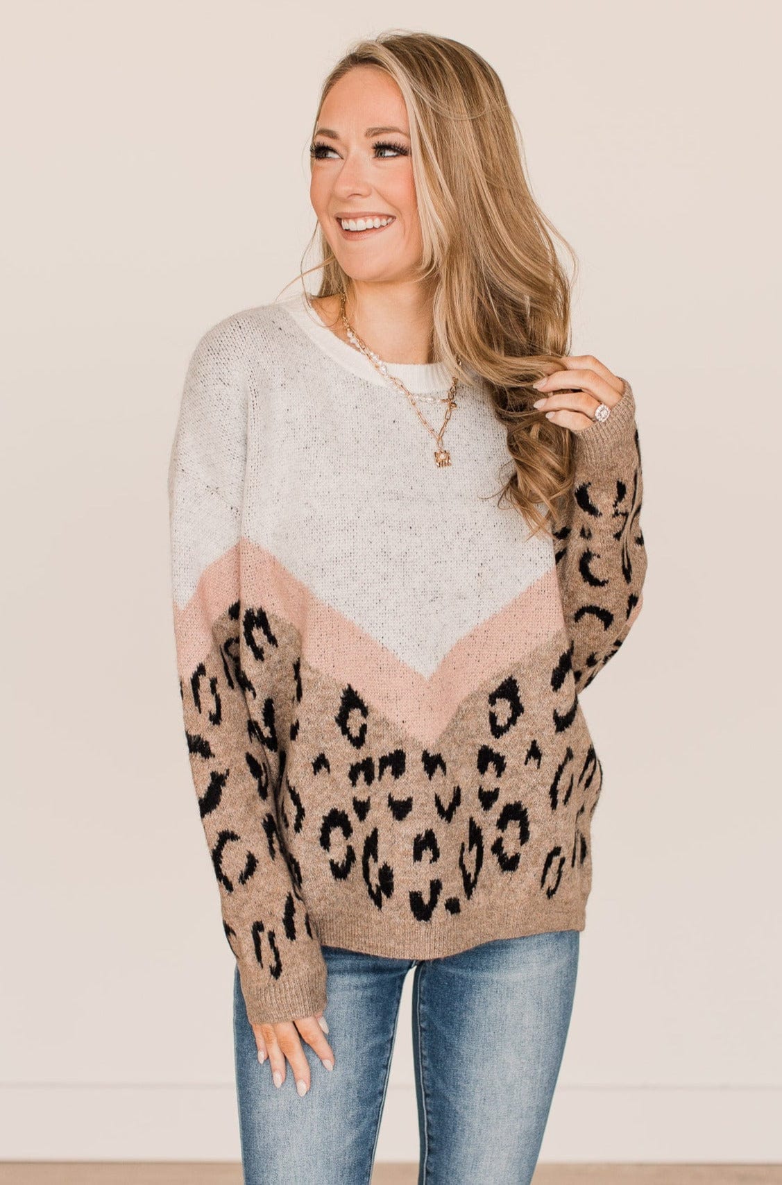 As Good As It Gets Knit Sweater- Ivory & Mocha