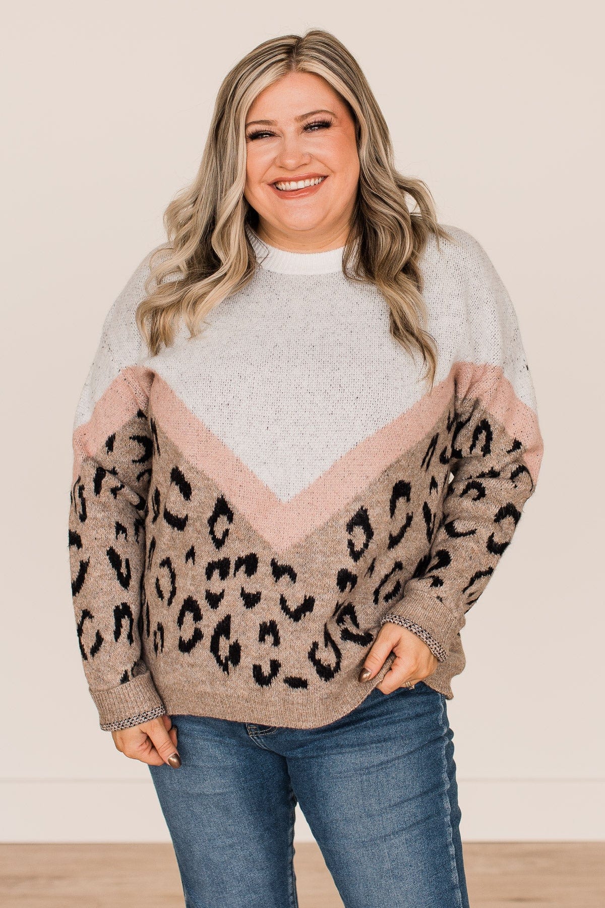 As Good As It Gets Knit Sweater- Ivory & Mocha