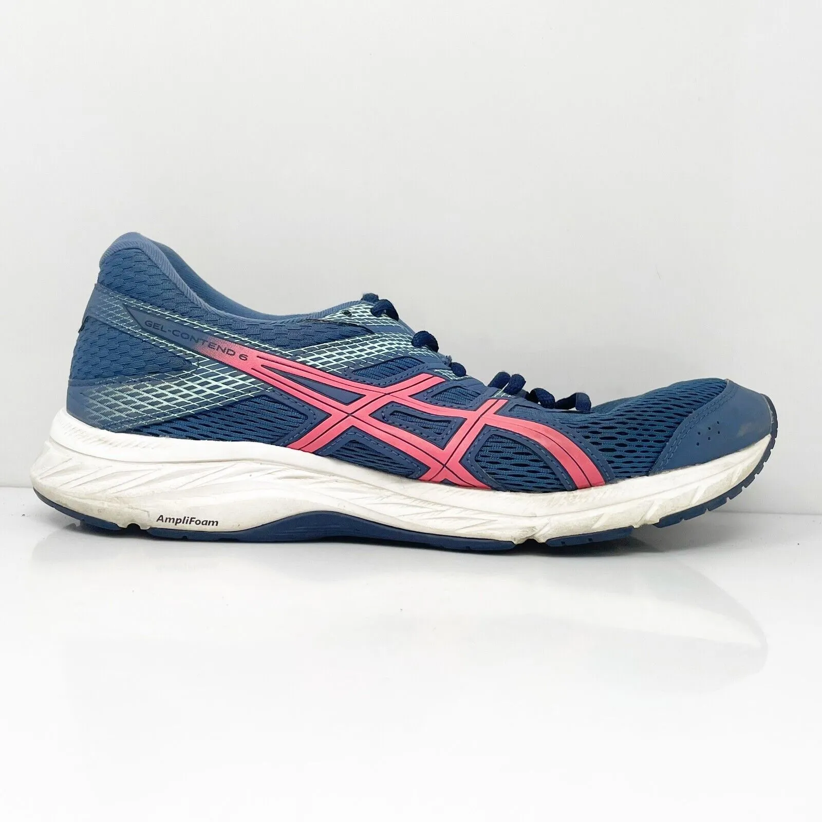 Asics Womens Gel Contend 6 1012A570 Blue Running Shoes Sneakers Size 10