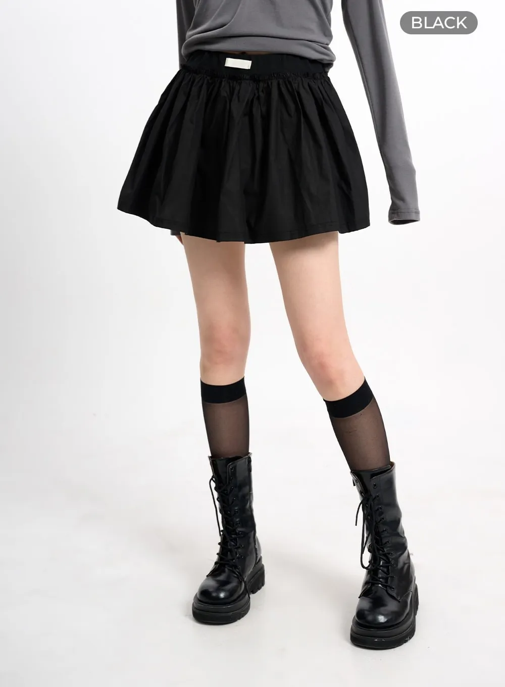 Basic Ruffle Hem Mini Skirt CM415