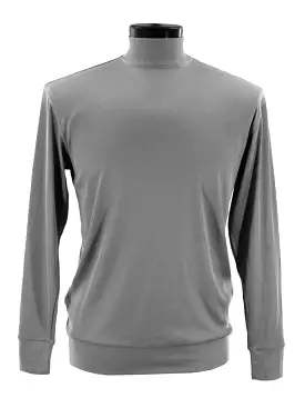 Bassiri Long Sleeve High Neck T-Shirt Grey (632)