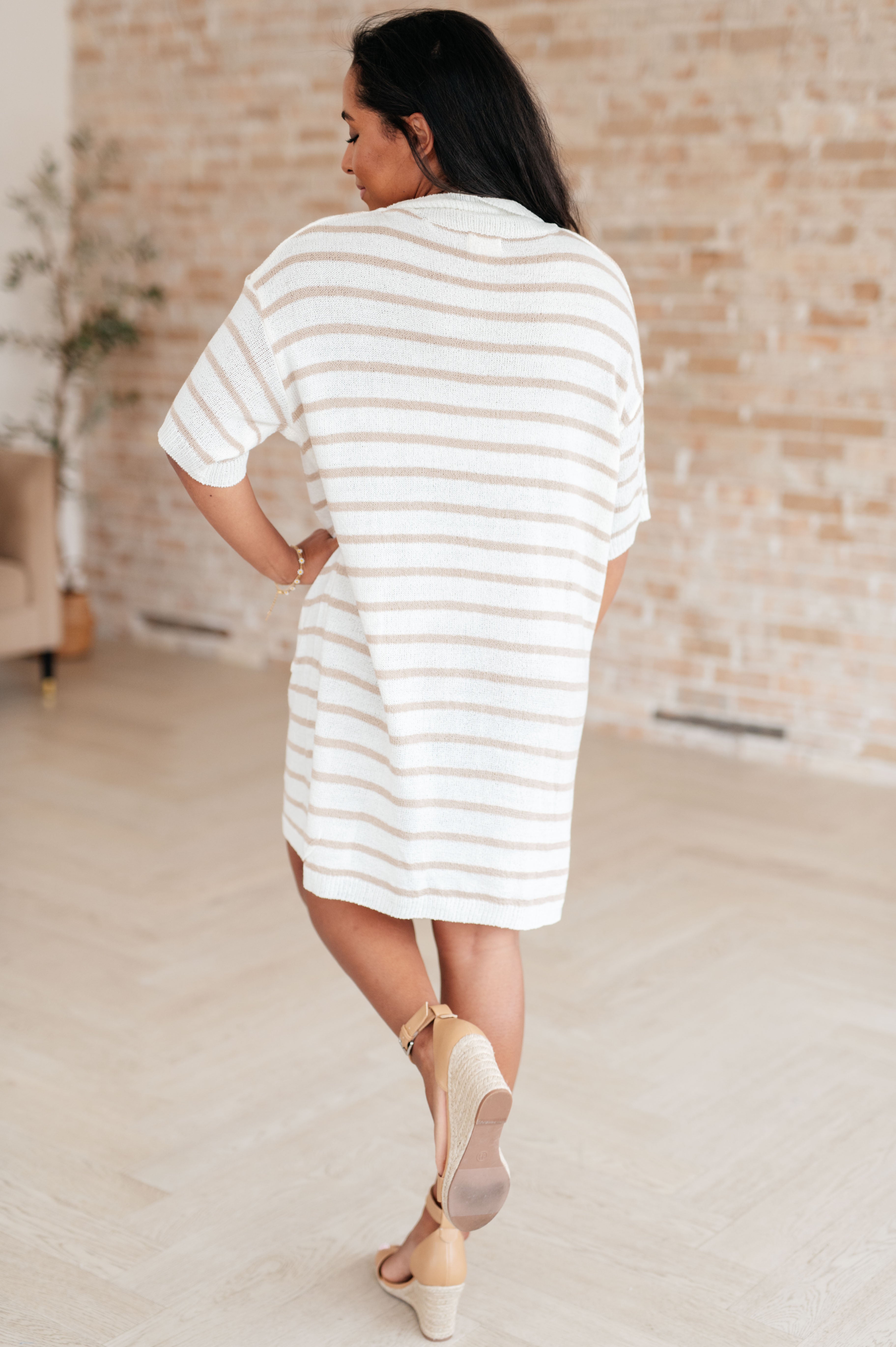 Baylor Striped Cardigan Dress