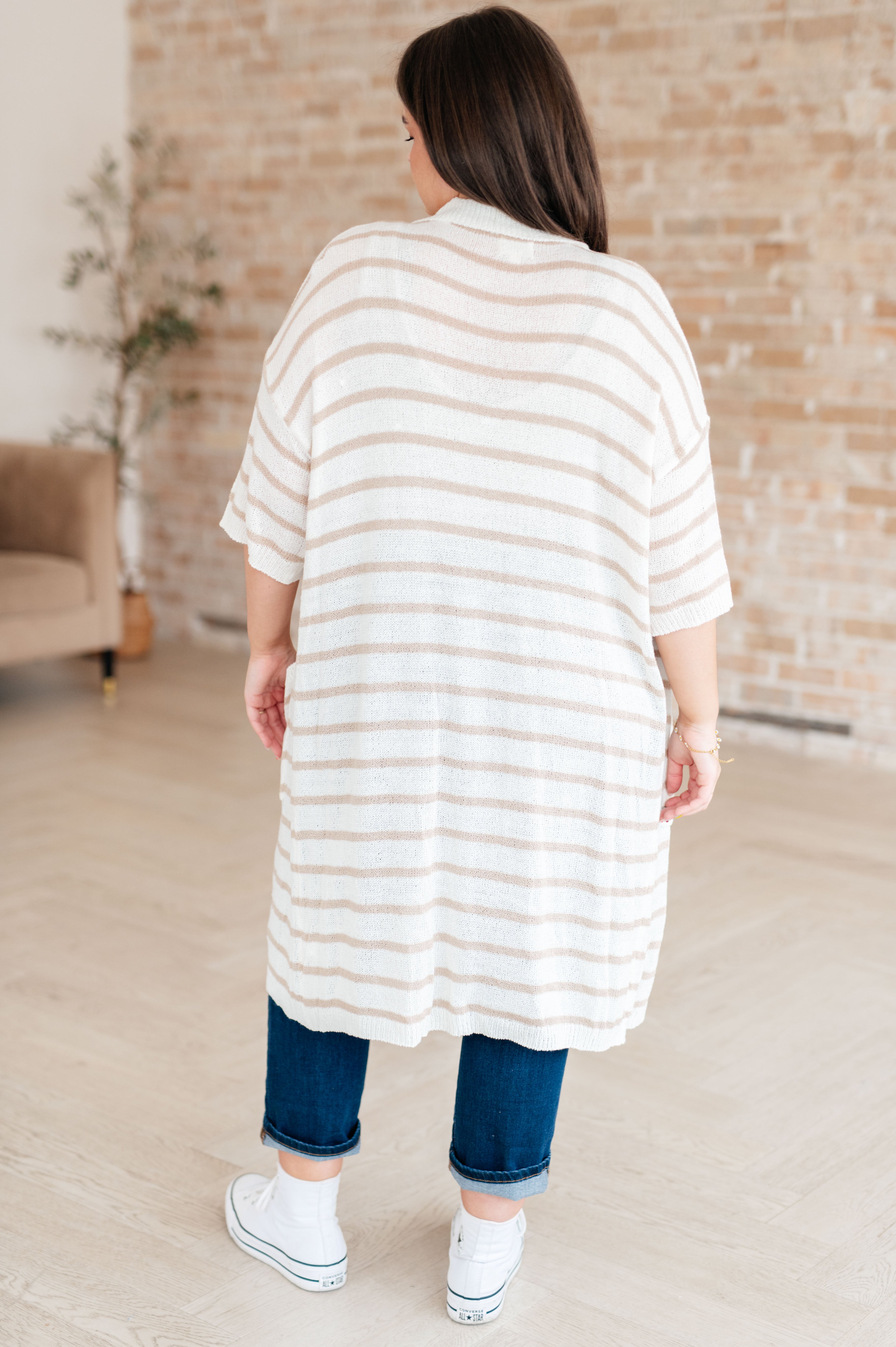 Baylor Striped Cardigan Dress