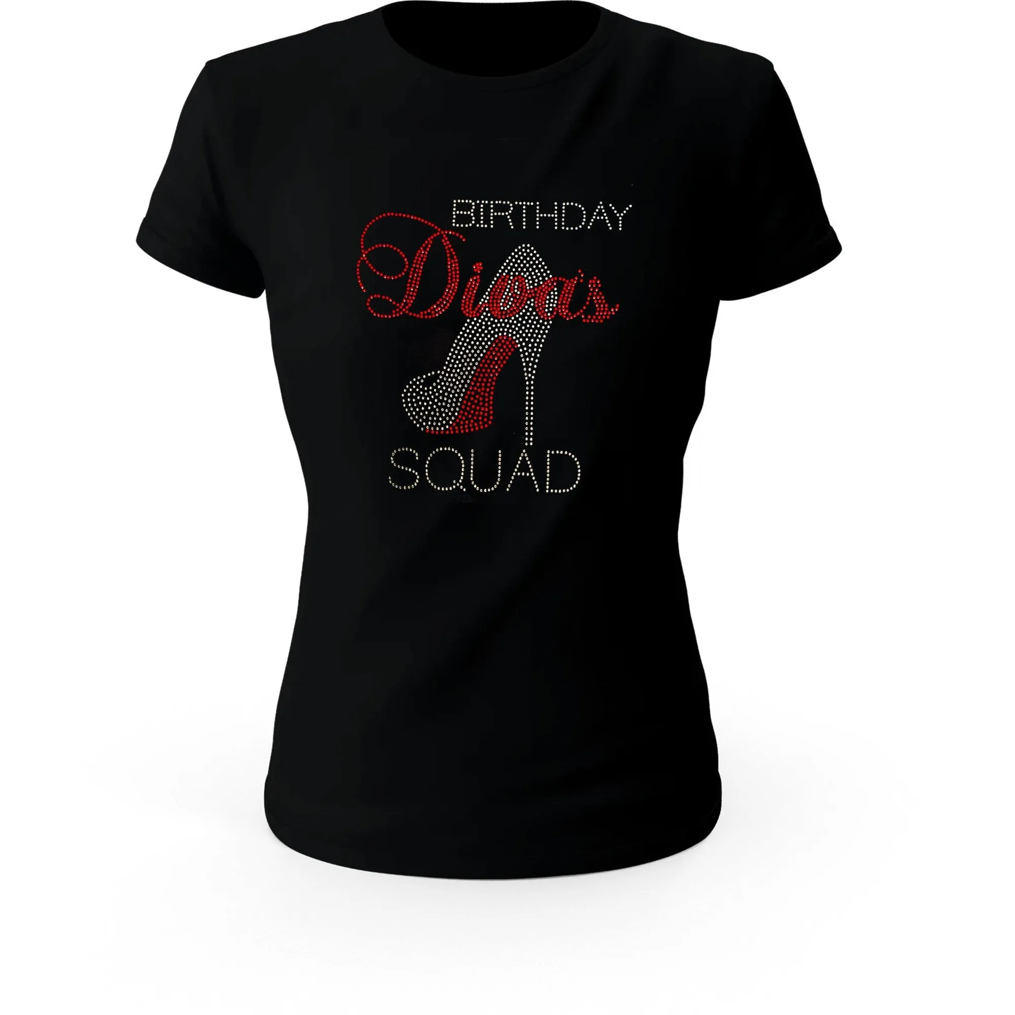 Birthday Diva's Squad Rhinestone T Shirt