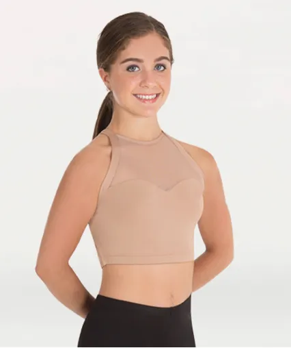 Body Wrappers Child Hi-Neck Crop Bra Top - BWP9009