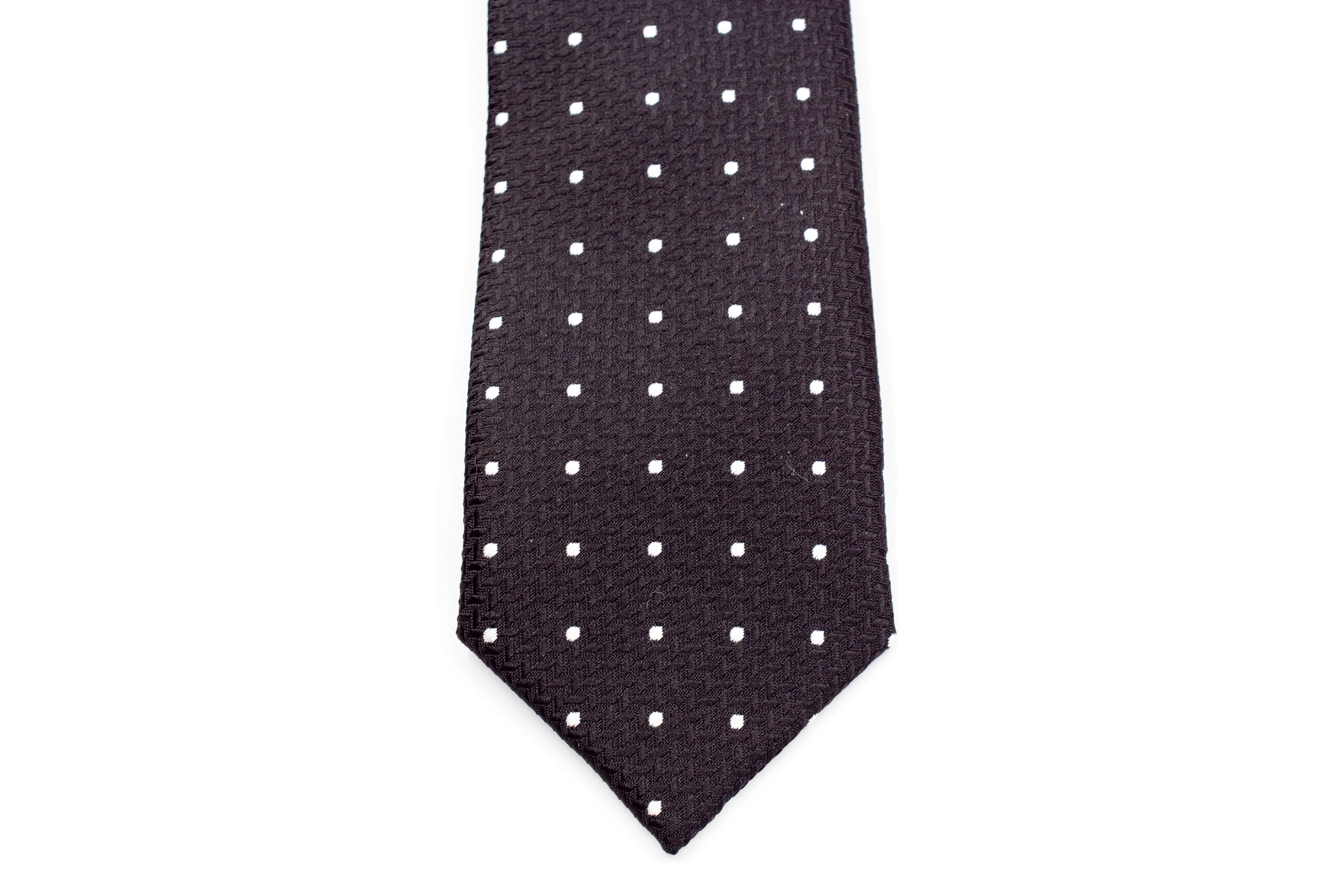 Boys Ties - Black Polka Dot