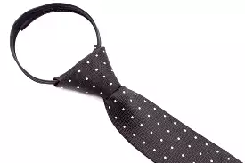 Boys Ties - Black Polka Dot