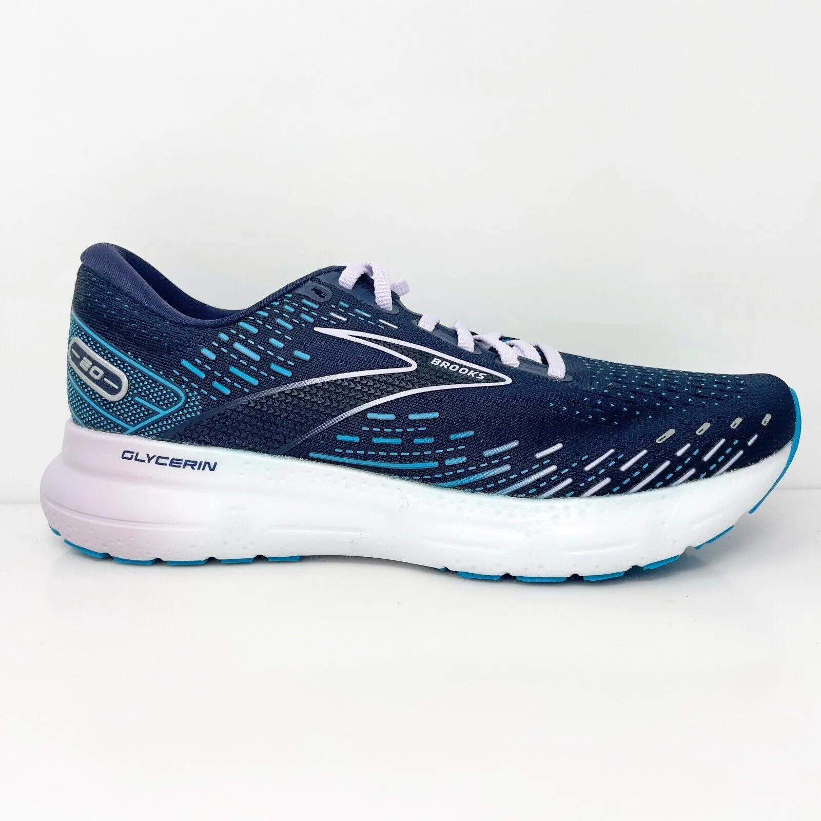 Brooks Womens Glycerin 20 1203691B499 Blue Running Shoes Sneakers Size 9.5 B