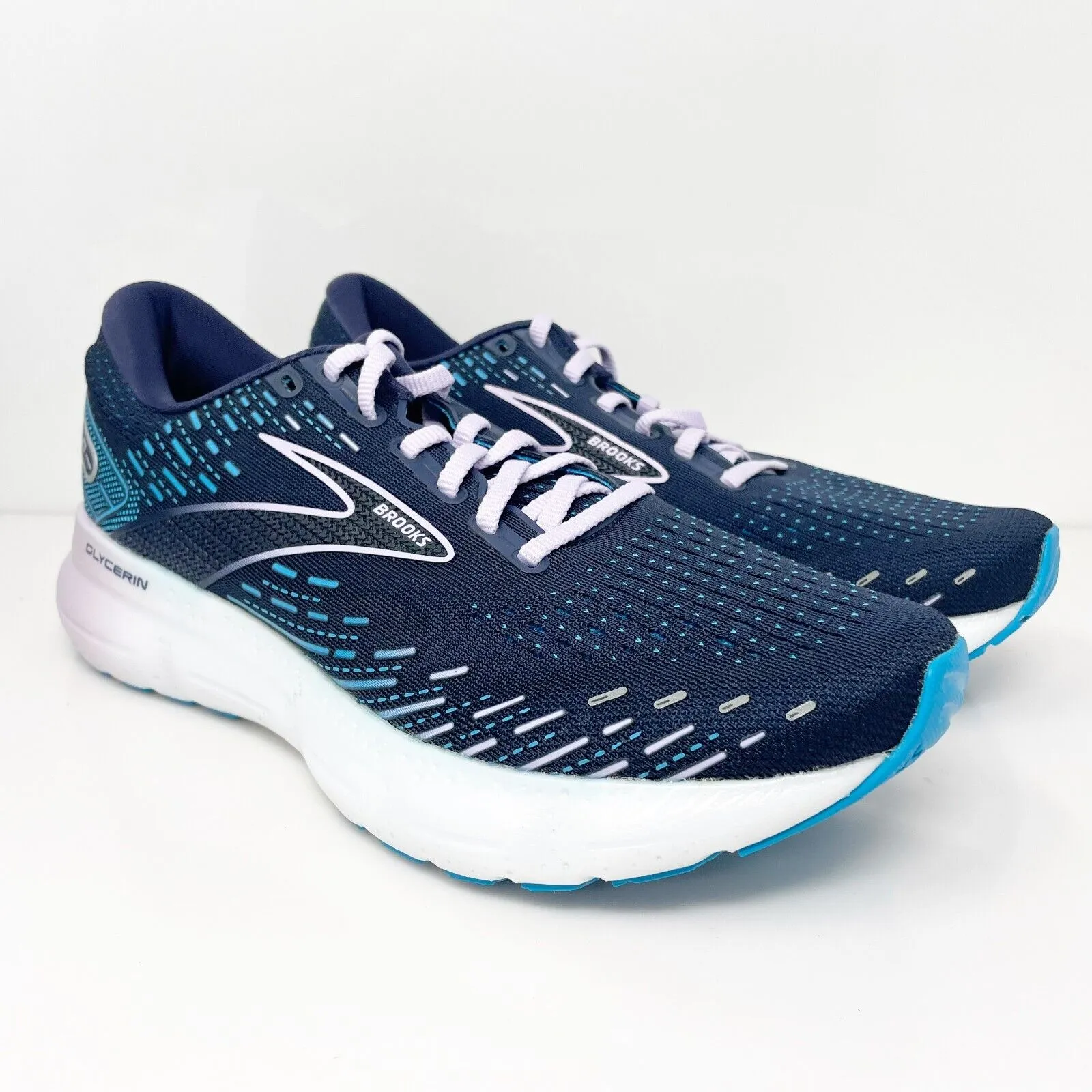 Brooks Womens Glycerin 20 1203691B499 Blue Running Shoes Sneakers Size 9.5 B