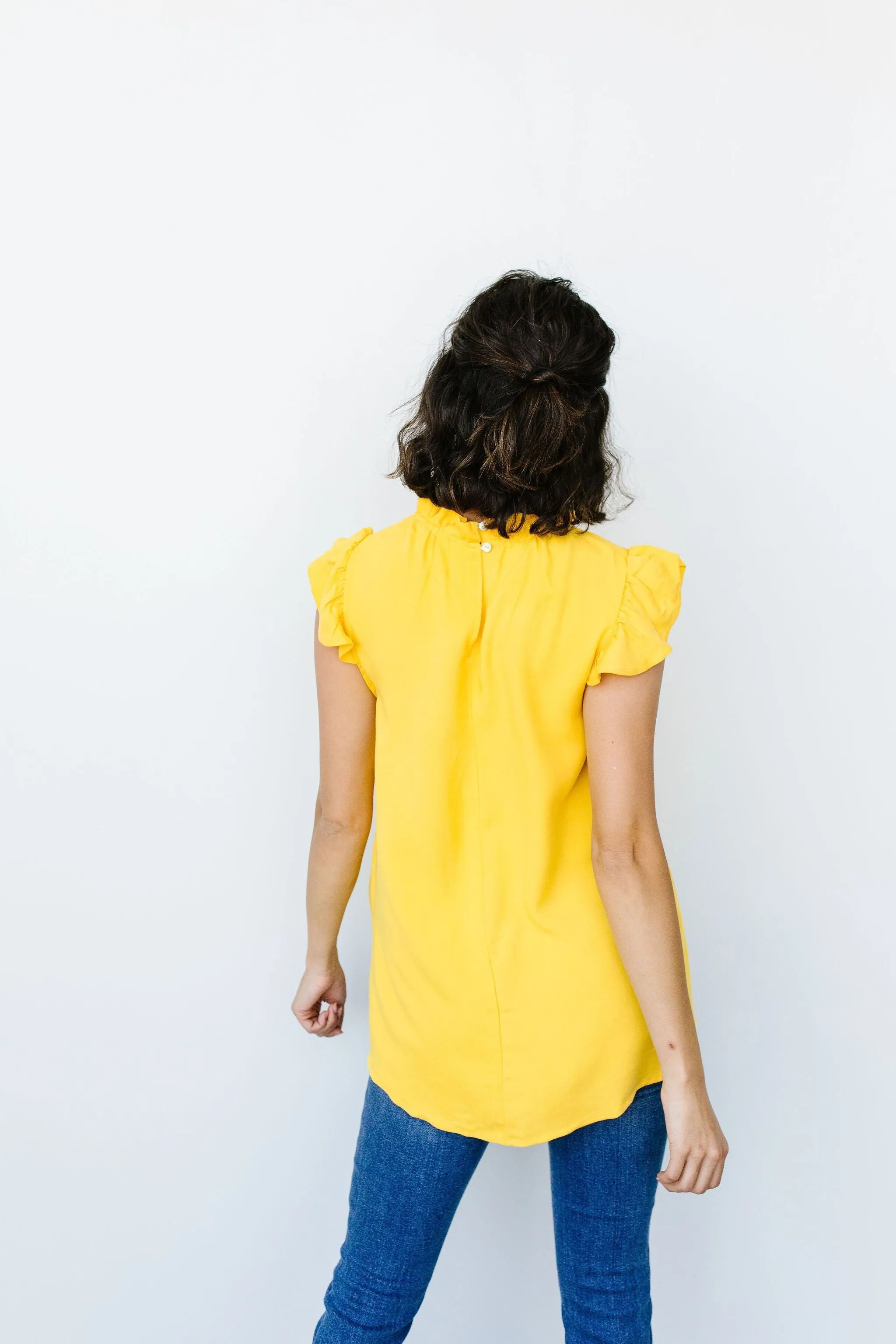 Build Me Up Buttercup Top In Yellow - On hand