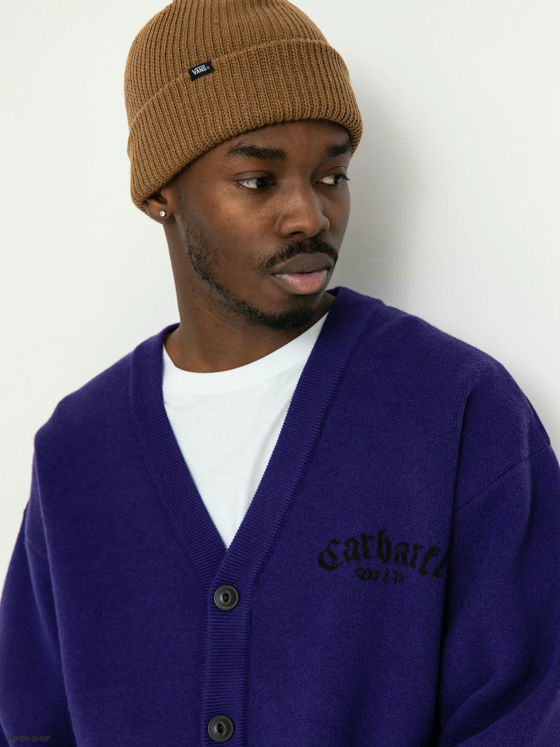 Carhartt WIP Onyx Cardigan Sweater (tyrian/black)