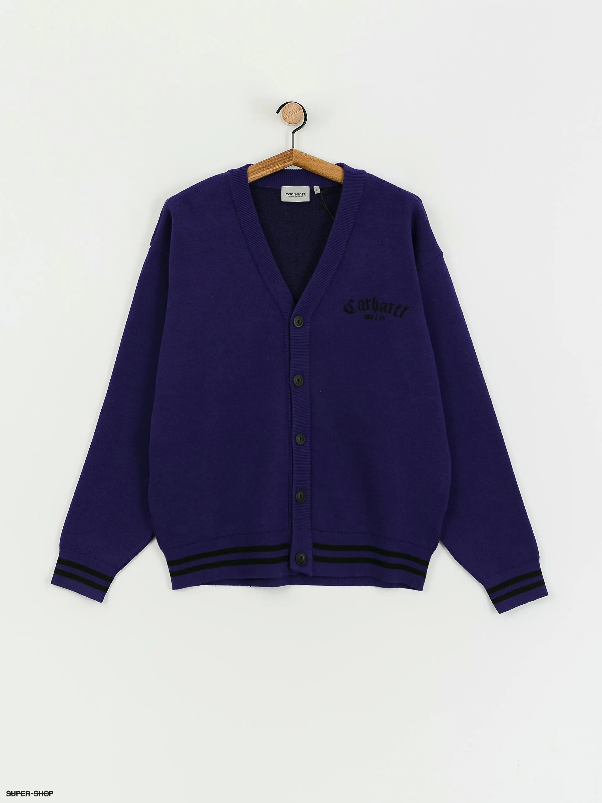 Carhartt WIP Onyx Cardigan Sweater (tyrian/black)