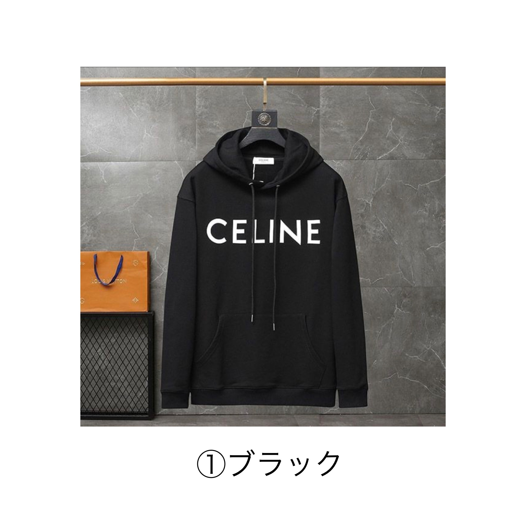 CELINE  |celine loose hoodie in cotton fleece