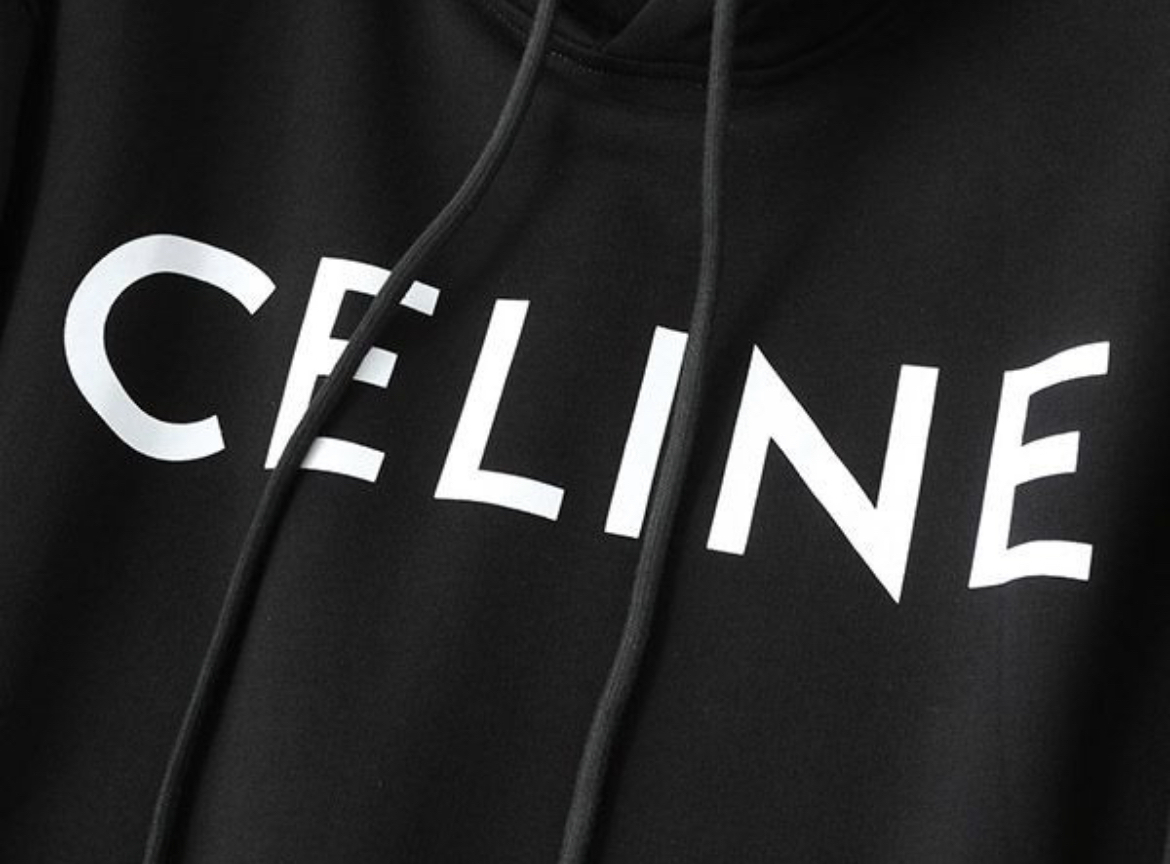 CELINE  |celine loose hoodie in cotton fleece