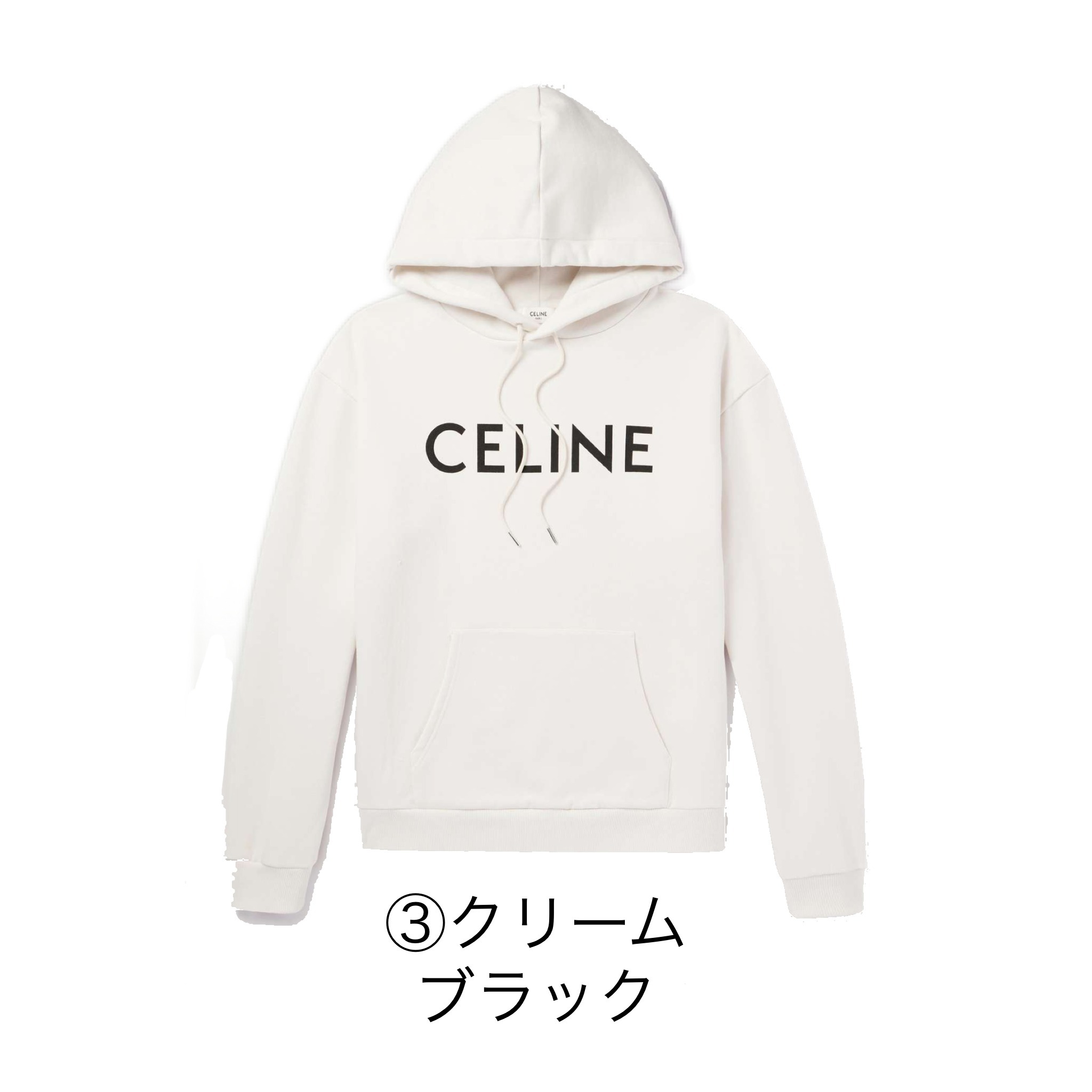 CELINE  |celine loose hoodie in cotton fleece