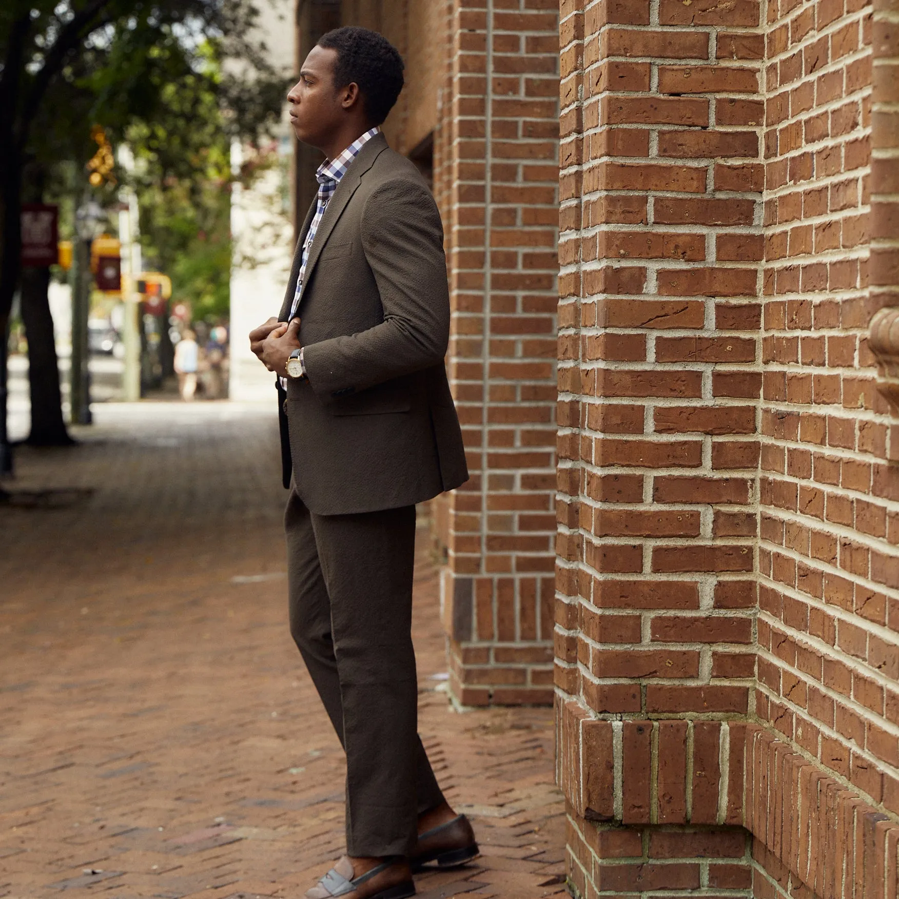 Chicory Brown Seersucker Stretch Sport Coat