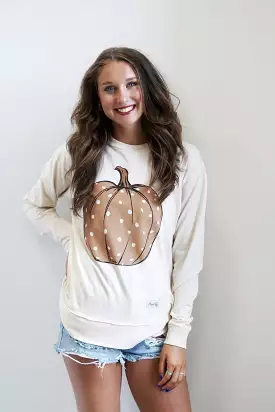 Cocoa Polka Dot Pumpkin Toasted Long Sleeve