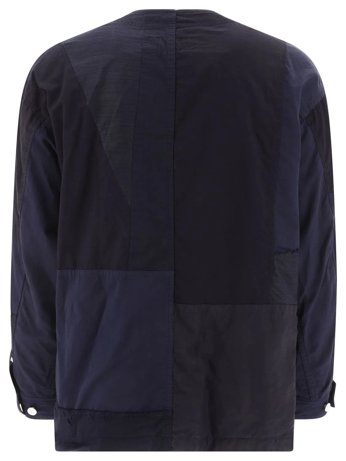 COMME DES GARONS HOMME PLUS Navy Patchwork Jacket for Men - 70% Cotton 30% Linen