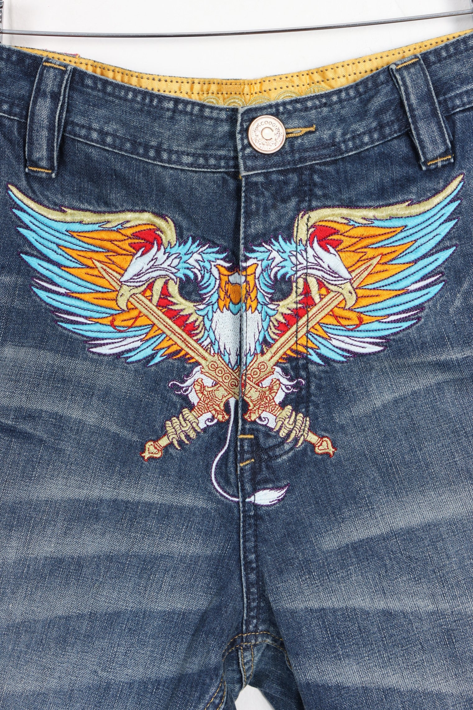 COOGI Cross Sword Eagles Embroidered Y2K Jeans (40x34)