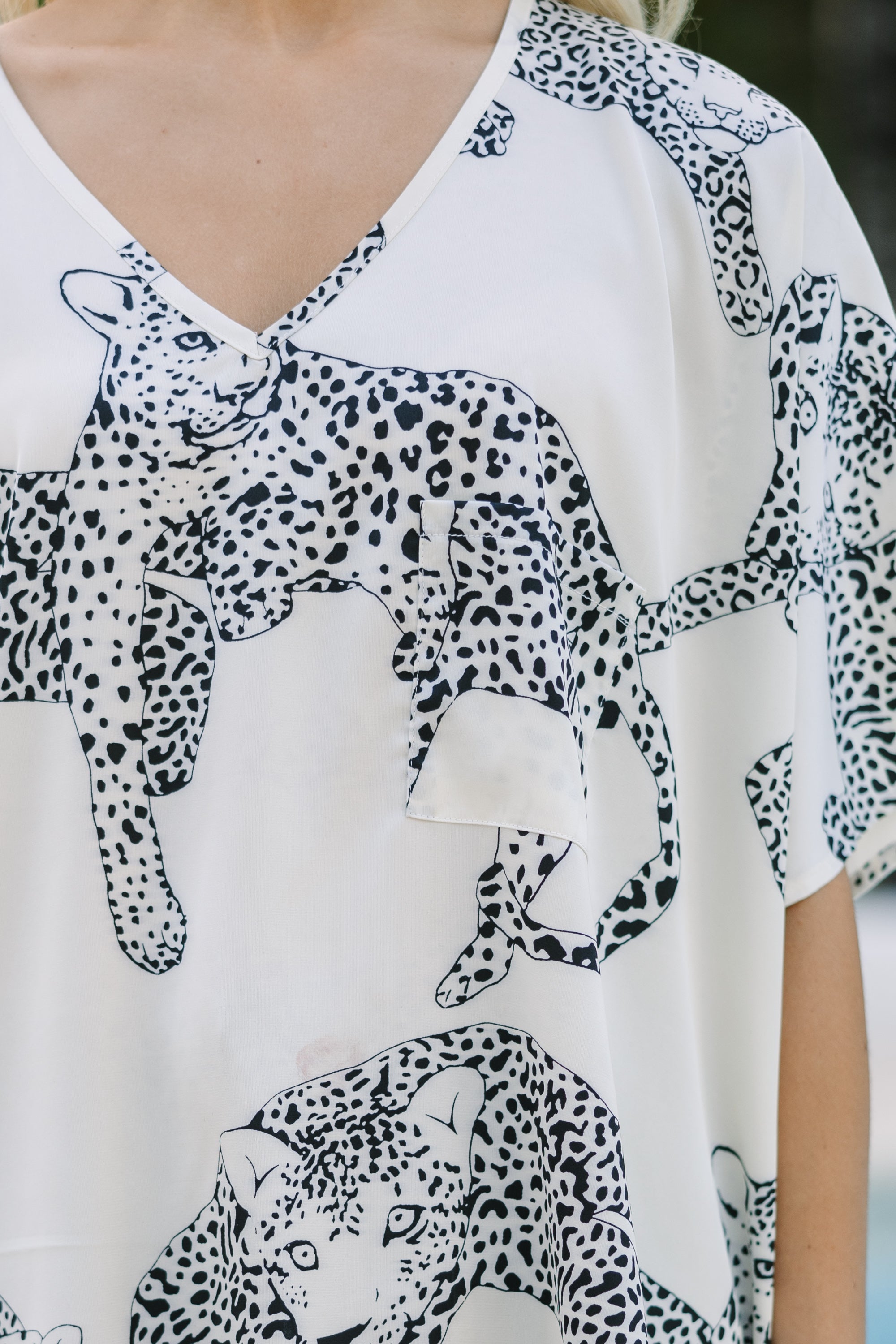 Couldn't Be Better White Leopard Print Top