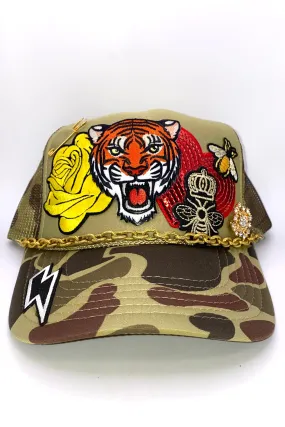 Custom Camo Tiger Trucker Hat - FINAL SALE