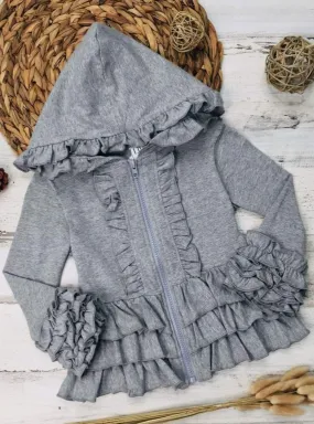 Cute N Cozy Ruffled Hoodie Jacket