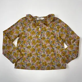 Cyrillus Yellow Liberty Print Blouse With Collar: 6 Years