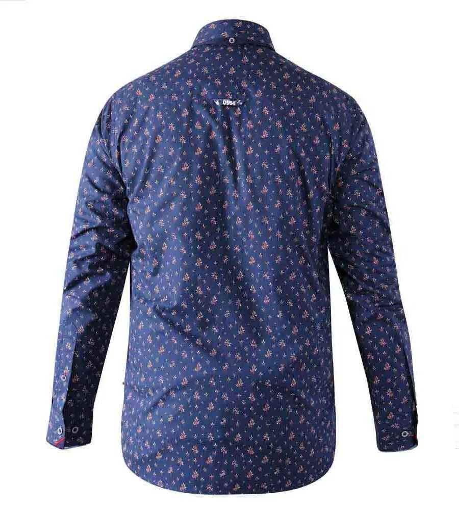 D555 Mens Long Sleeve Shirt With All Over Print (EDMUND)