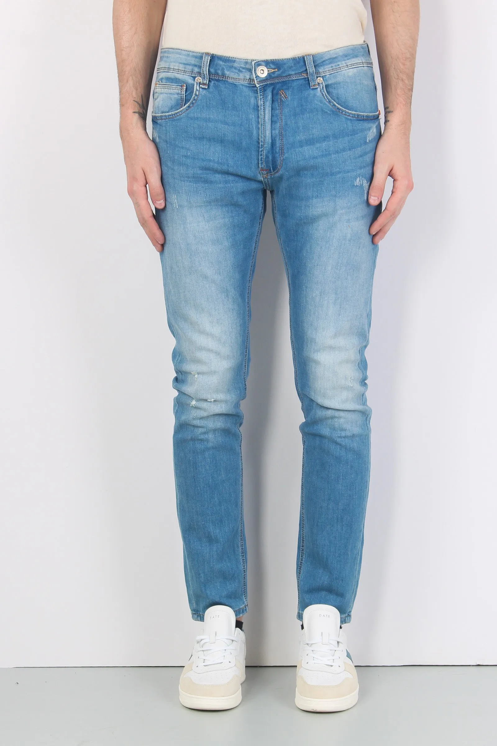 Denim Regular Micro Rotture Jeans