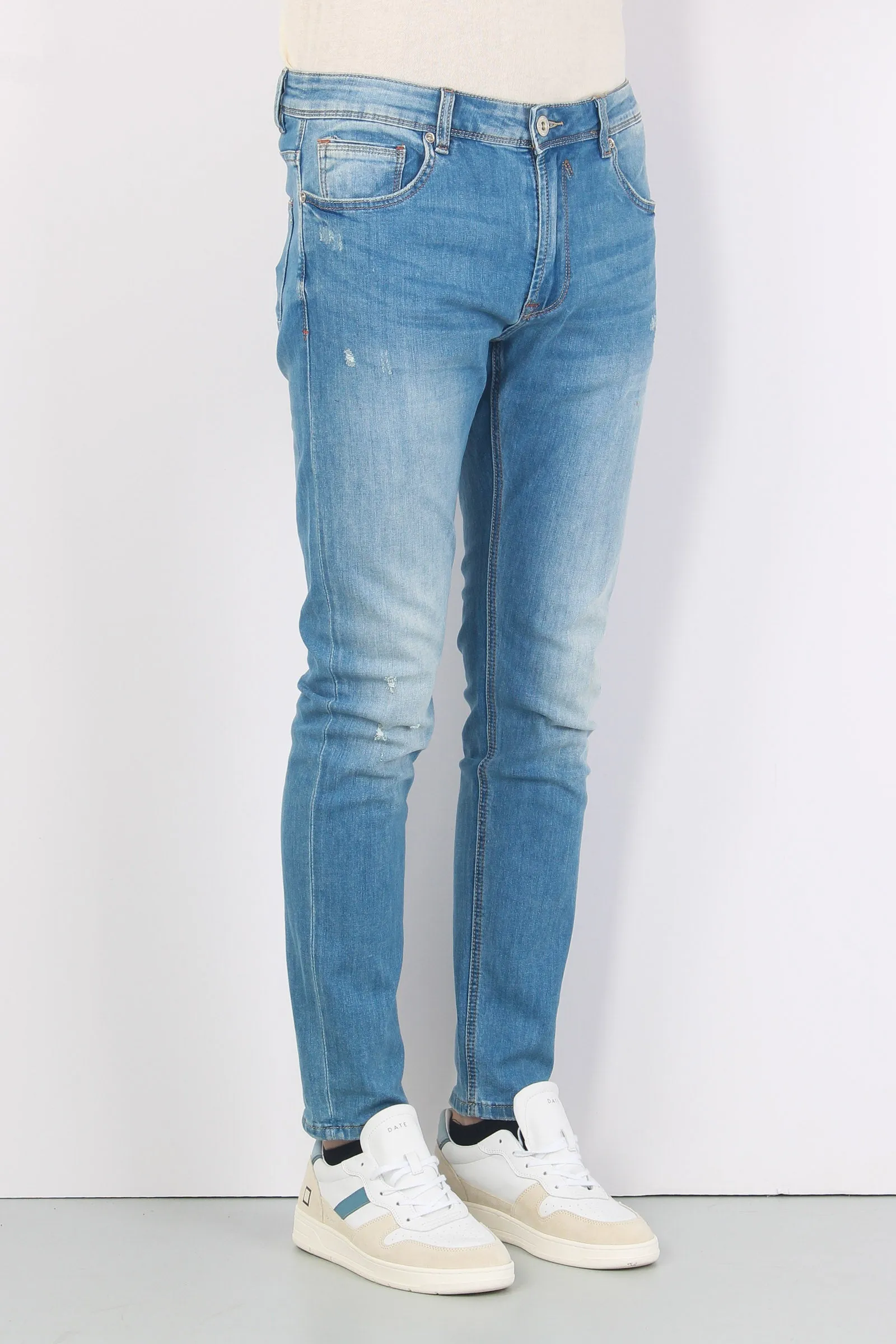 Denim Regular Micro Rotture Jeans