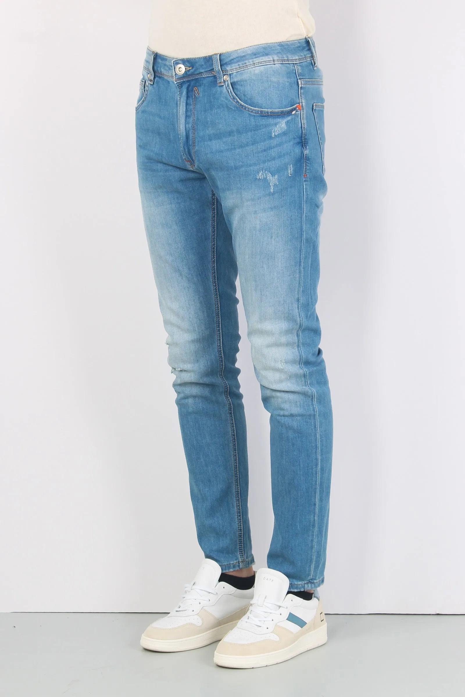 Denim Regular Micro Rotture Jeans