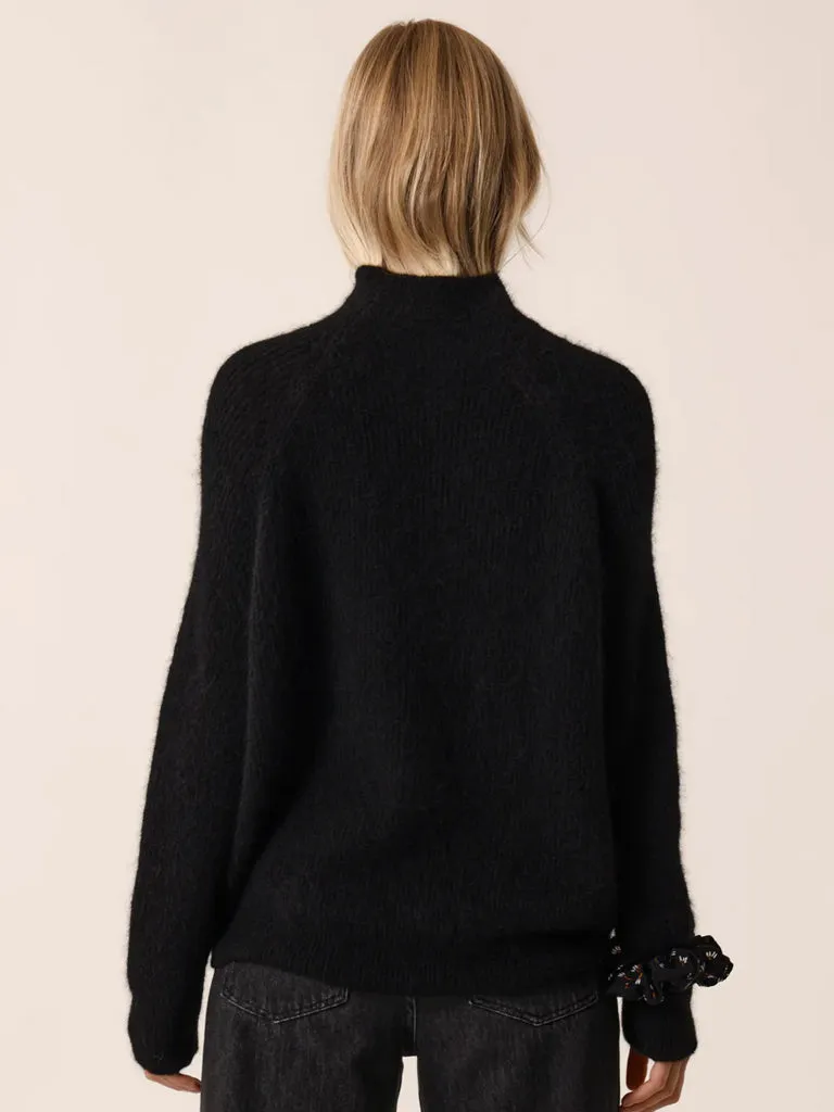 Des Petits Hauts Bergamote Long Sweater in Black