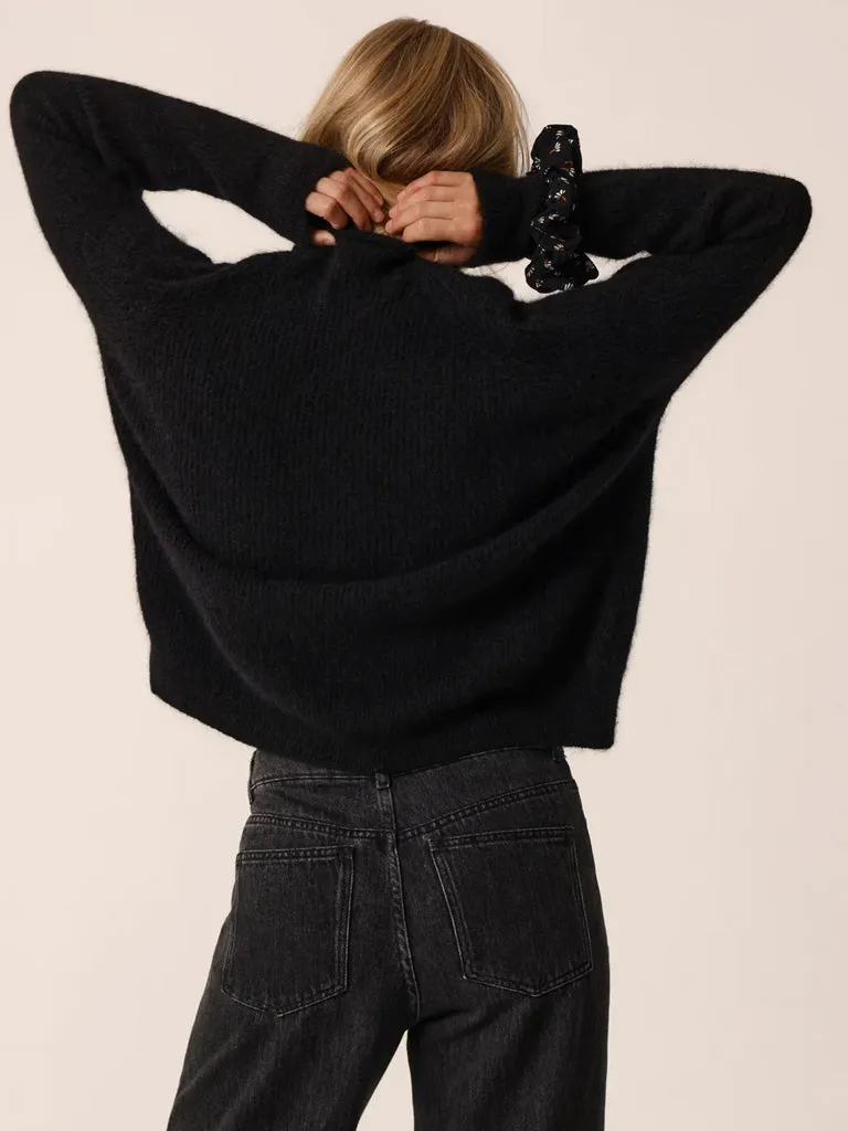 Des Petits Hauts Bergamote Long Sweater in Black