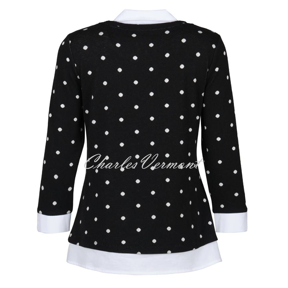 Dolcezza 2-in-1 Spot Sweater with Shirt Insert - Style 72120