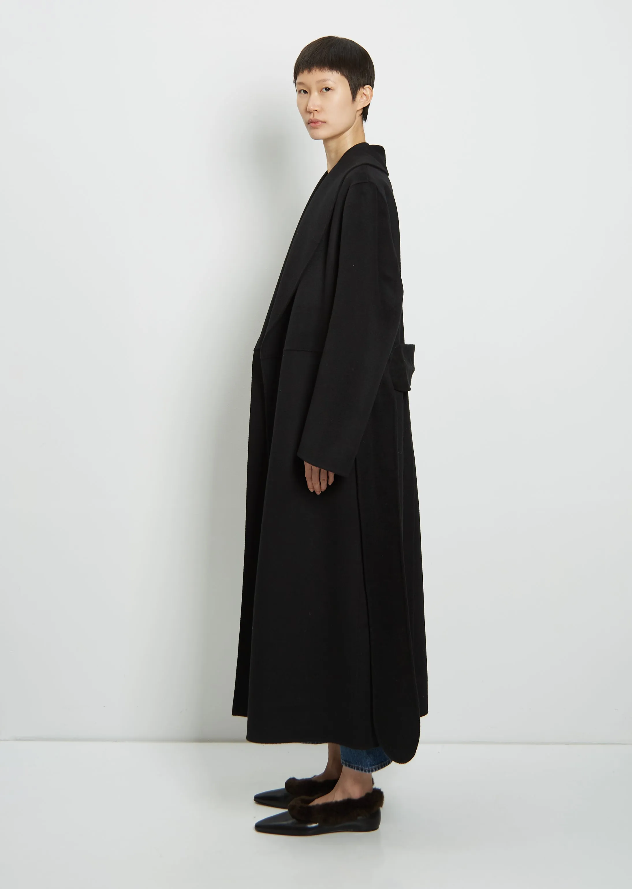 Double-Faced Wool Robe Coat