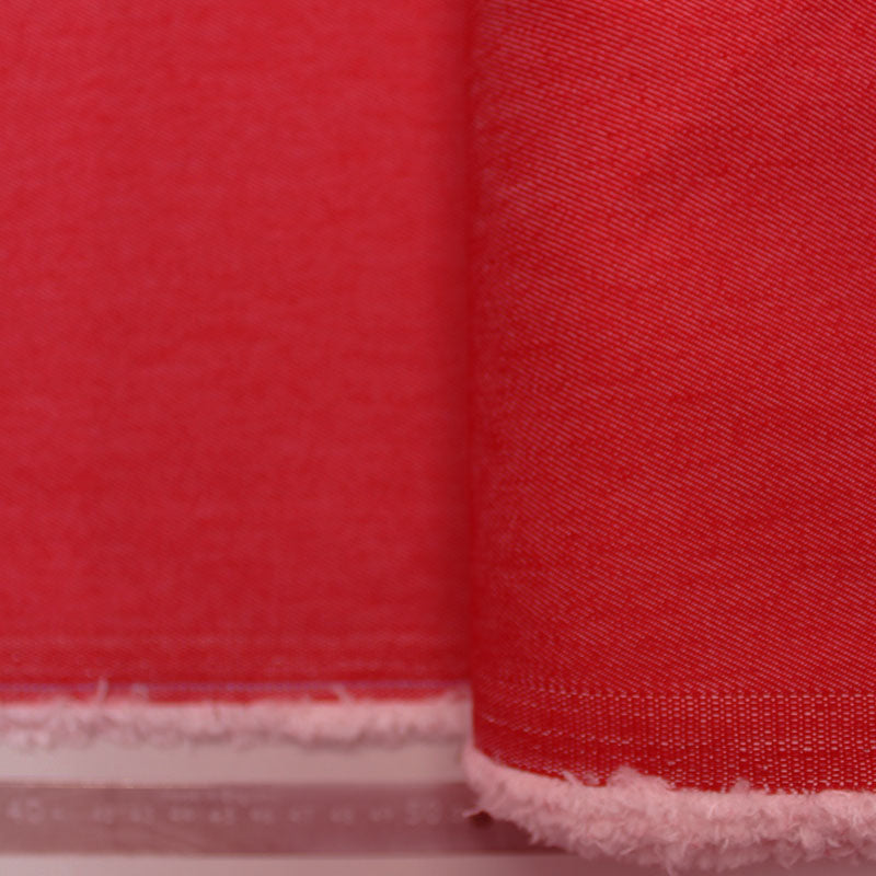 Dressmaking Coloured Stretch Denim - Red