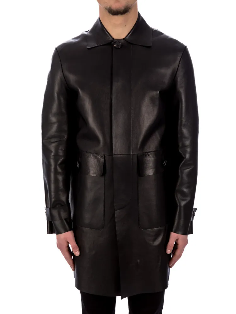 Dsquared2 Leather Coat | Credomen