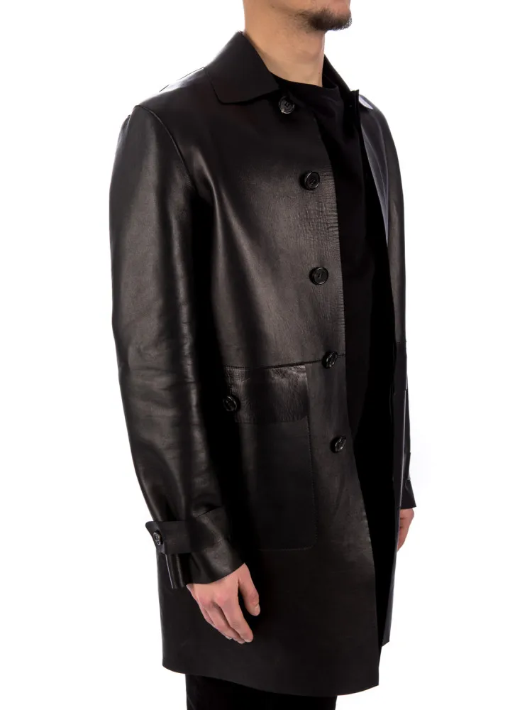 Dsquared2 Leather Coat | Credomen